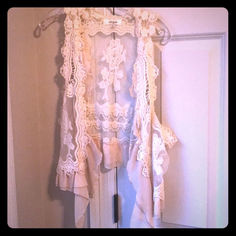 Umgee crochet vest